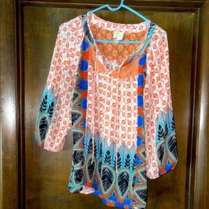 Fig and Flower by Anthropology Blouse